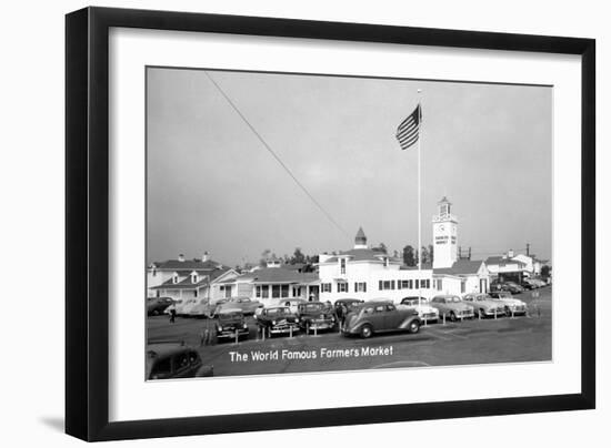 Los Angeles, California - Famous Farmers Market-Lantern Press-Framed Art Print