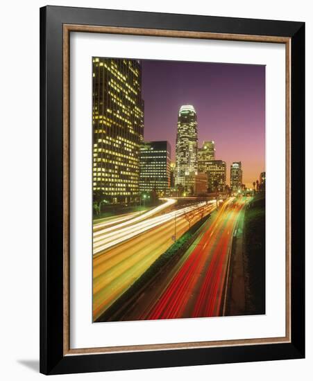 Los Angeles, California, Harbor Freeway, twilight-Stuart Westmorland-Framed Photographic Print