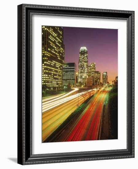 Los Angeles, California, Harbor Freeway, twilight-Stuart Westmorland-Framed Photographic Print