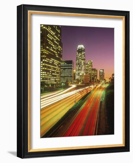 Los Angeles, California, Harbor Freeway, twilight-Stuart Westmorland-Framed Photographic Print