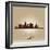 Los Angeles, California Skyline City Silhouette-Yurkaimmortal-Framed Premium Giclee Print