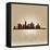 Los Angeles, California Skyline City Silhouette-Yurkaimmortal-Framed Stretched Canvas