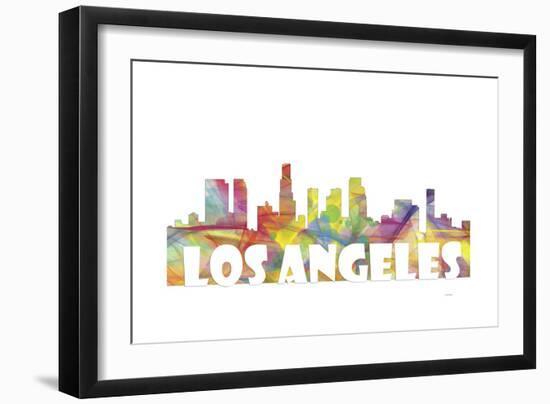 Los Angeles California Skyline Mclr 2-Marlene Watson-Framed Giclee Print