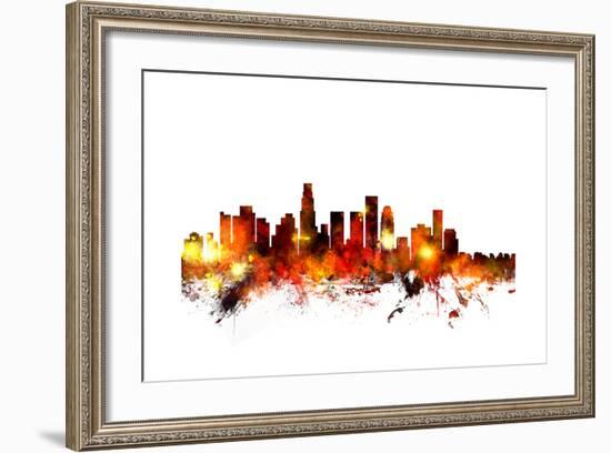 Los Angeles California Skyline-Michael Tompsett-Framed Art Print