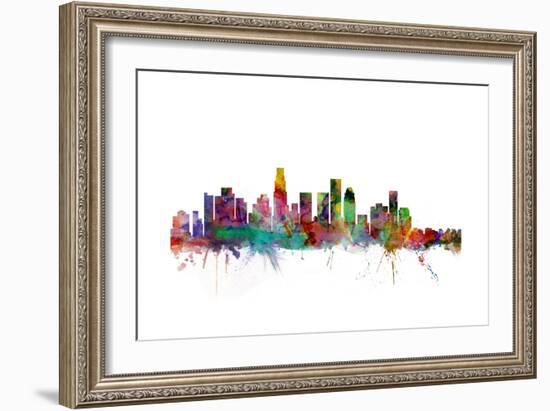 Los Angeles California Skyline-Michael Tompsett-Framed Art Print