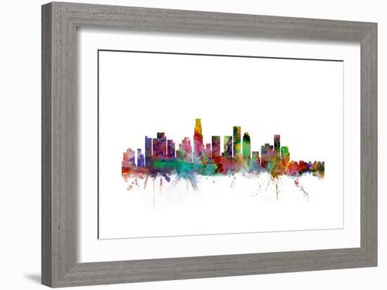 Los Angeles California Skyline-Michael Tompsett-Framed Art Print