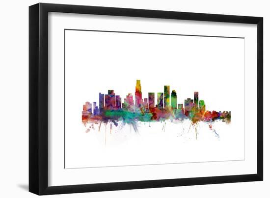 Los Angeles California Skyline-Michael Tompsett-Framed Art Print