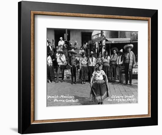 Los Angeles, California - Spanish-Mexican Dance Contest-Lantern Press-Framed Art Print