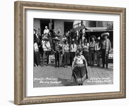 Los Angeles, California - Spanish-Mexican Dance Contest-Lantern Press-Framed Art Print