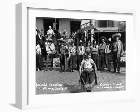 Los Angeles, California - Spanish-Mexican Dance Contest-Lantern Press-Framed Art Print