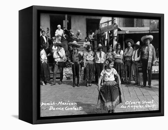 Los Angeles, California - Spanish-Mexican Dance Contest-Lantern Press-Framed Stretched Canvas