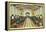 Los Angeles, California - Union Station Interior View of Waiting Room-Lantern Press-Framed Stretched Canvas