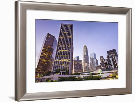 Los Angeles, California, USA Early Morning Downtown Cityscape.-SeanPavonePhoto-Framed Photographic Print