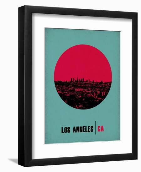 Los Angeles Circle Poster 1-NaxArt-Framed Art Print