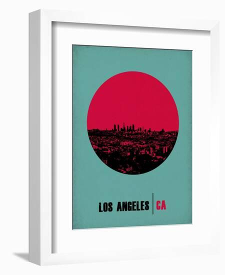 Los Angeles Circle Poster 1-NaxArt-Framed Art Print