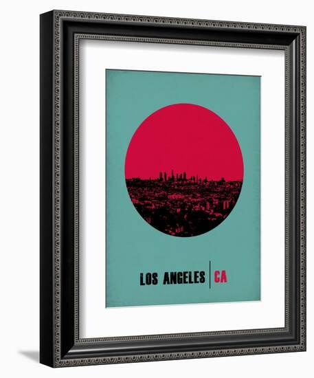 Los Angeles Circle Poster 1-NaxArt-Framed Art Print