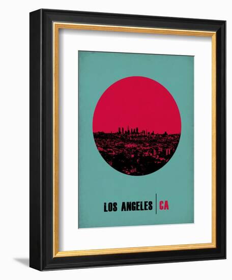 Los Angeles Circle Poster 1-NaxArt-Framed Art Print