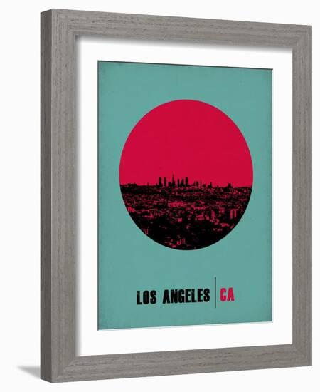 Los Angeles Circle Poster 1-NaxArt-Framed Art Print