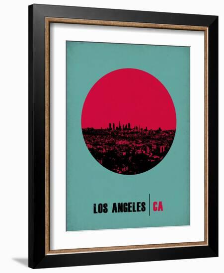 Los Angeles Circle Poster 1-NaxArt-Framed Art Print