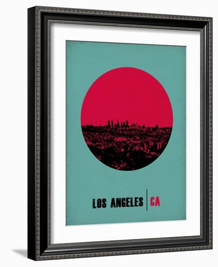 Los Angeles Circle Poster 1-NaxArt-Framed Art Print