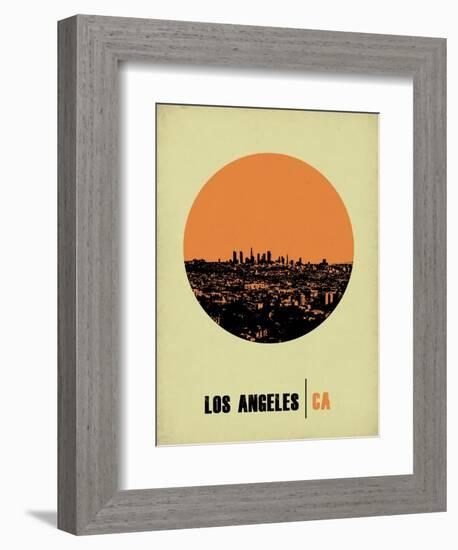 Los Angeles Circle Poster 2-NaxArt-Framed Art Print