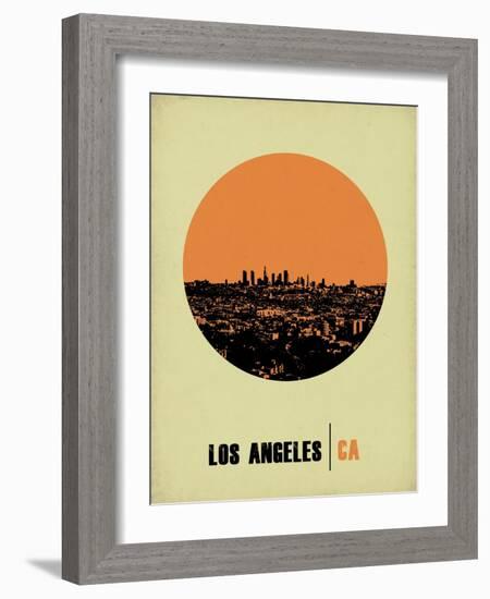 Los Angeles Circle Poster 2-NaxArt-Framed Art Print