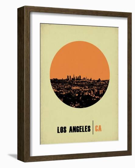 Los Angeles Circle Poster 2-NaxArt-Framed Art Print