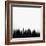 Los Angeles City Skyline - Black-NaxArt-Framed Art Print