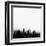 Los Angeles City Skyline - Black-NaxArt-Framed Art Print
