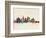 Los Angeles City Skyline-Michael Tompsett-Framed Art Print