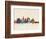 Los Angeles City Skyline-Michael Tompsett-Framed Art Print