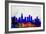 Los Angeles City Skyline-NaxArt-Framed Art Print