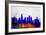 Los Angeles City Skyline-NaxArt-Framed Art Print