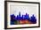 Los Angeles City Skyline-NaxArt-Framed Art Print