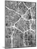 Los Angeles City Street Map-Michael Tompsett-Mounted Art Print