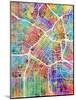 Los Angeles City Street Map-Michael Tompsett-Mounted Art Print