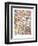 Los Angeles City Street Map-Michael Tompsett-Framed Premium Giclee Print