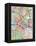 Los Angeles City Street Map-Michael Tompsett-Framed Stretched Canvas