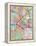 Los Angeles City Street Map-Tompsett Michael-Framed Stretched Canvas