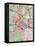 Los Angeles City Street Map-Tompsett Michael-Framed Stretched Canvas