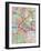 Los Angeles City Street Map-Tompsett Michael-Framed Art Print