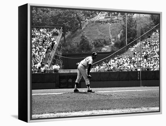 Los Angeles Dodgers Pitcher Sandy Koufax in Action During a Game Against the Milwaukee Braves-Robert W^ Kelley-Framed Premier Image Canvas