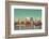 Los Angeles Downtown View from Park with Water Reflections.-Songquan Deng-Framed Photographic Print