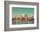 Los Angeles Downtown View from Park with Water Reflections.-Songquan Deng-Framed Photographic Print