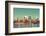 Los Angeles Downtown View from Park with Water Reflections.-Songquan Deng-Framed Photographic Print