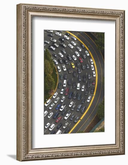 Los Angeles, Hollywood, Traffic Queueing to Get into Universal Studios-David Wall-Framed Photographic Print
