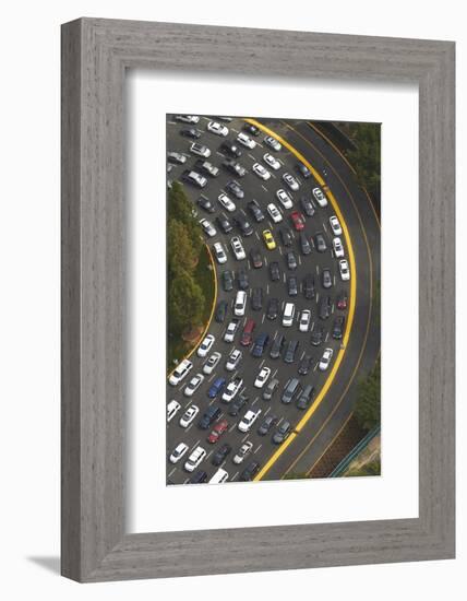 Los Angeles, Hollywood, Traffic Queueing to Get into Universal Studios-David Wall-Framed Photographic Print