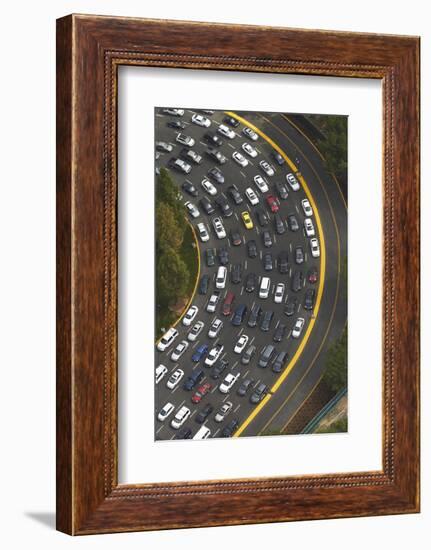 Los Angeles, Hollywood, Traffic Queueing to Get into Universal Studios-David Wall-Framed Photographic Print