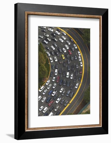 Los Angeles, Hollywood, Traffic Queueing to Get into Universal Studios-David Wall-Framed Photographic Print