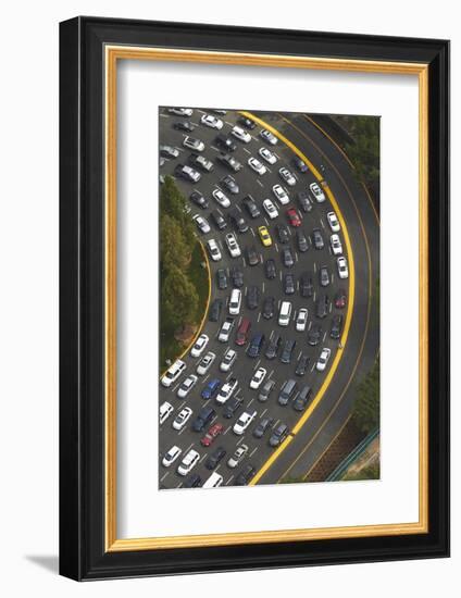 Los Angeles, Hollywood, Traffic Queueing to Get into Universal Studios-David Wall-Framed Photographic Print